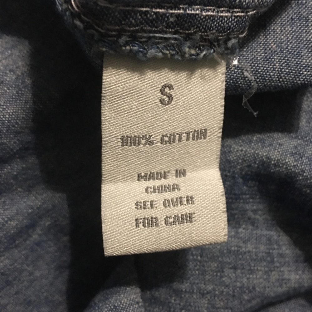 Per Se Blue Chambray Button Up Shirt - Picture 6 of 6